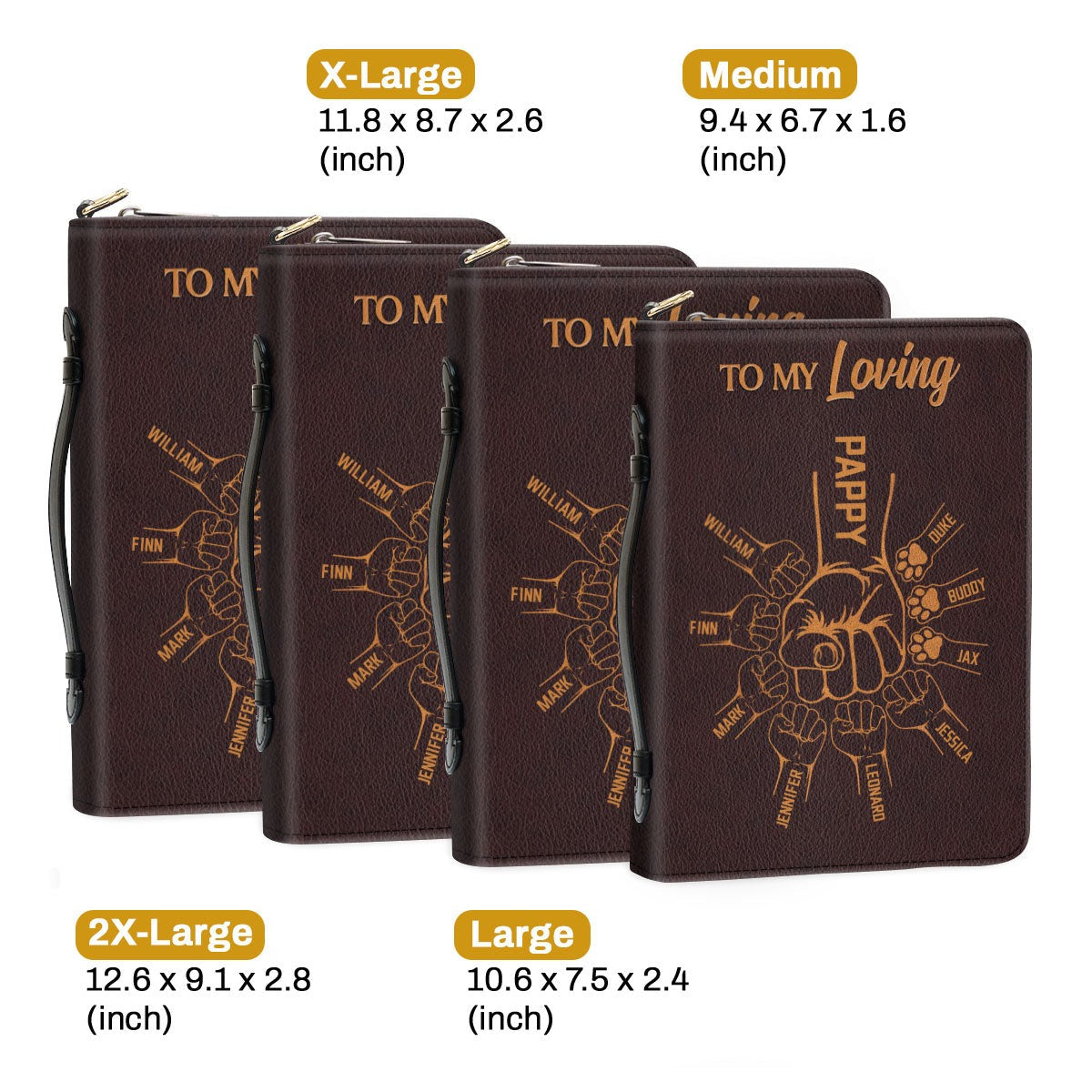 To Our Loving Leather Book Cover, Personalized Bible Cover, Christian Gift, Bible Covers Jesus Gifts